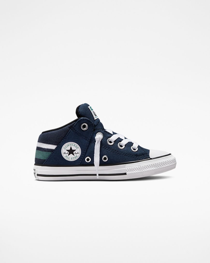 Chlapecké Boty Vysoké Converse Chuck Taylor All Star Axel Varsity Club Tmavě Blankyt Bílé | CZ VNRD31